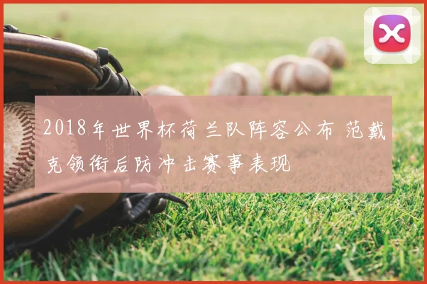 2018年世界杯荷兰队阵容公布 范戴克领衔后防冲击赛事表现